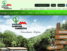 Tablet Screenshot of campingcabreuva.com.br